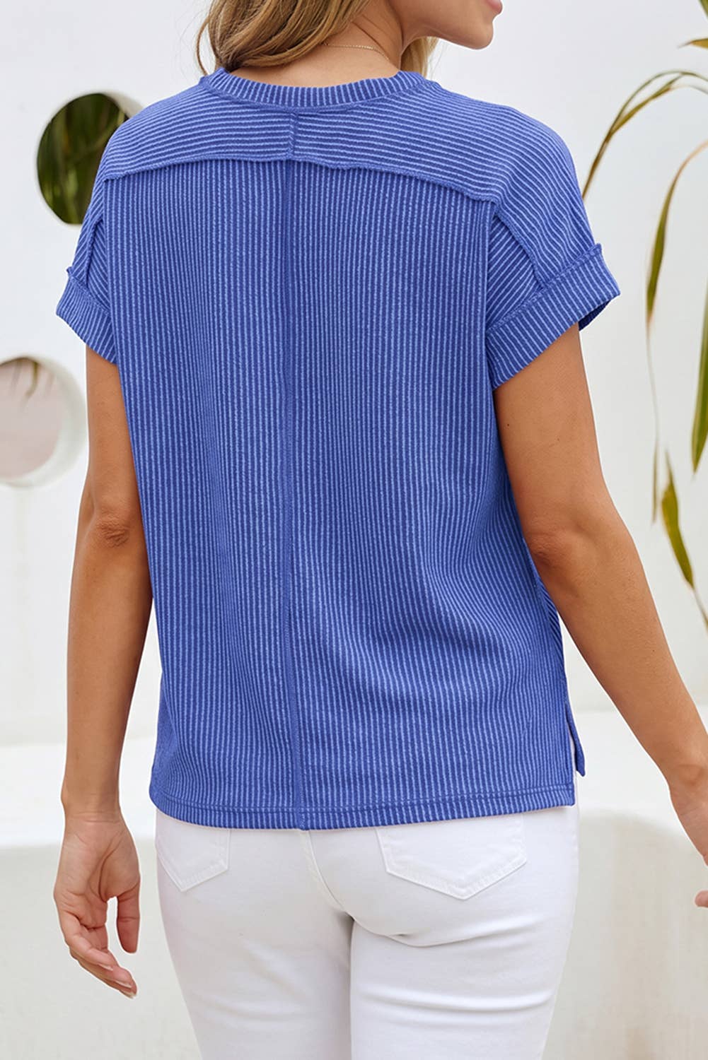 Game Day Shift Round Neck Solid T-Shirts