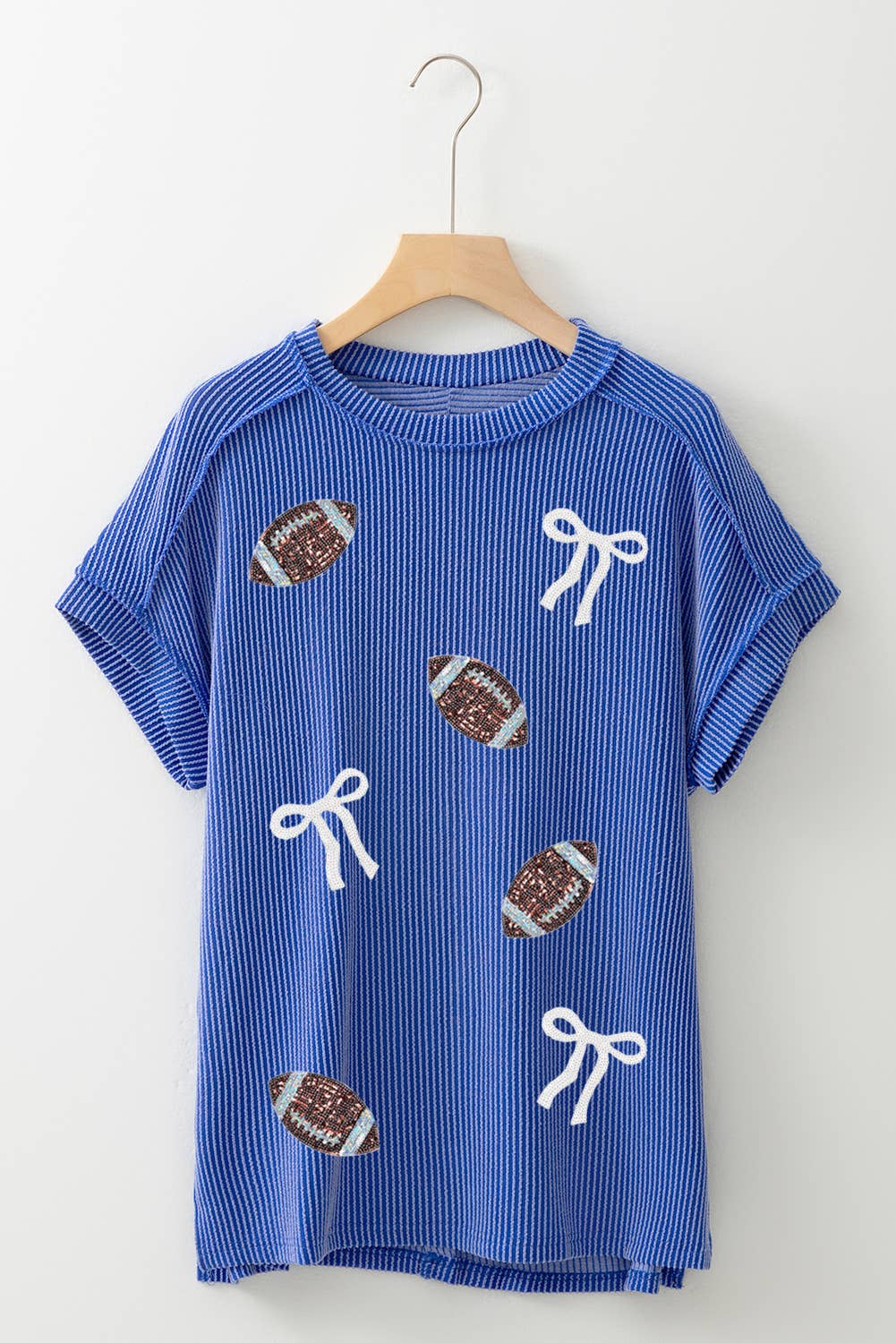 Game Day Shift Round Neck Solid T-Shirts