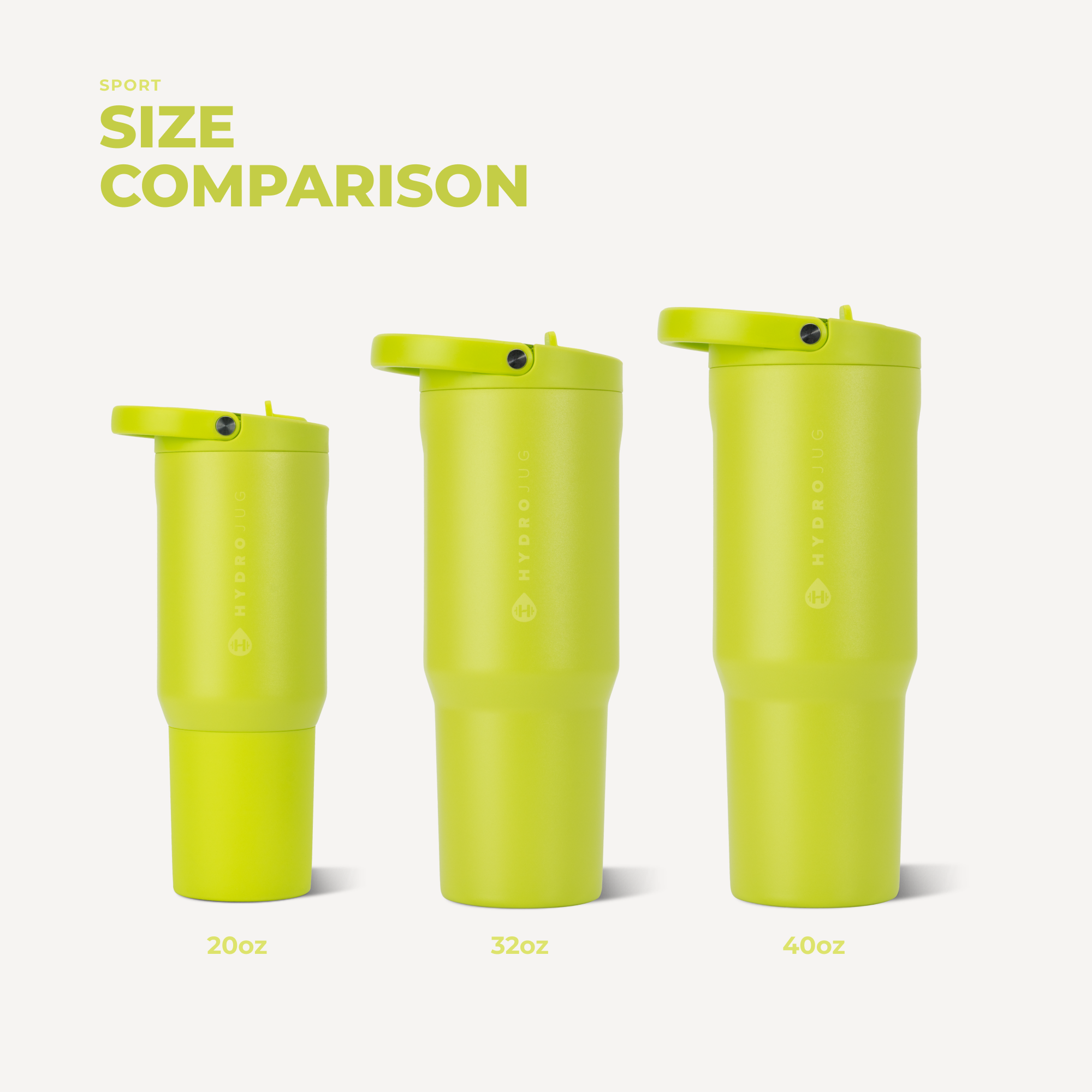 Lemon Lime HydroJug 32 oz Sport Water Bottle